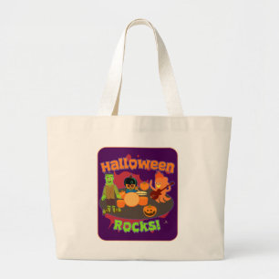 Bolso De Tela Gigante RockIng Halloween Spooky Personalizado de Octubre