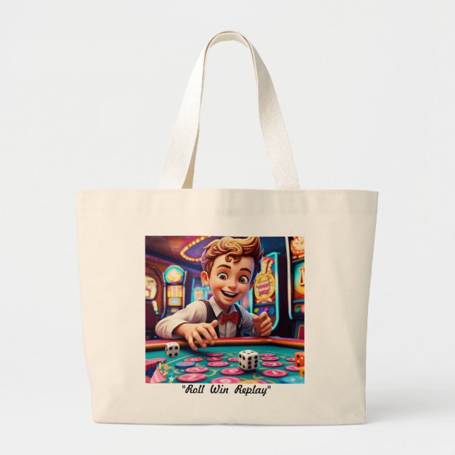 Bolso De Tela Gigante "Rolling Retro Riches" (Frente)