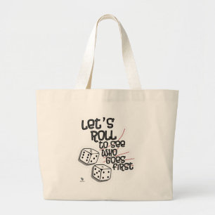 Bolso De Tela Gigante Rollo de dados Ver Quién Va Al Primer Diseño Del J