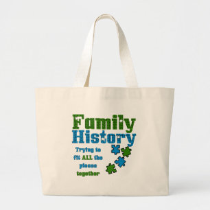Bolso De Tela Gigante Rompecabezas de historia familiar