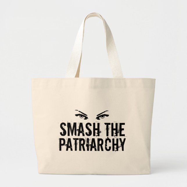 Bolso De Tela Gigante Romper la frase feminista del patriarcado (Frente)