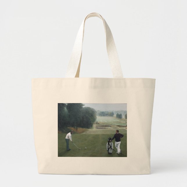 Bolso De Tela Gigante Ron McGill Golfing Oil Painting 1 (Frente)