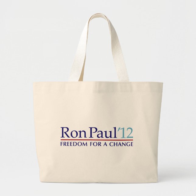 Bolso De Tela Gigante Ron Paul 2012 (Frente)