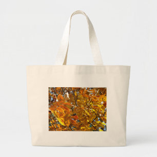 Bolso De Tela Gigante Ropa Regalos Coleccionables Hojas de Otoño Doradas