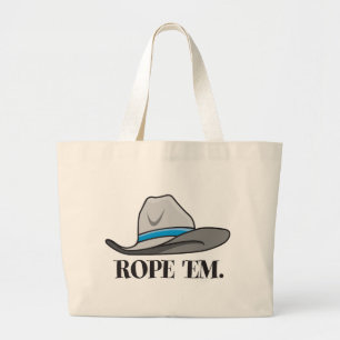 Bolso De Tela Gigante Rope 'em cowboy