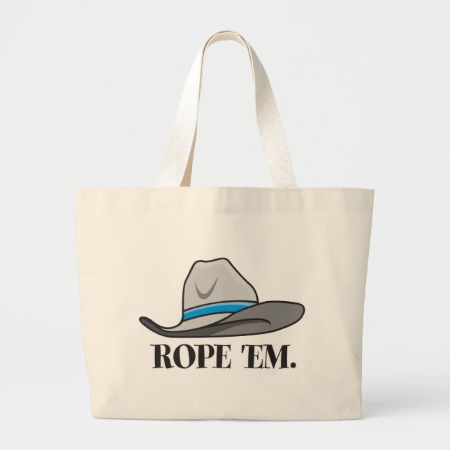 Bolso De Tela Gigante Rope 'em cowboy (Frente)