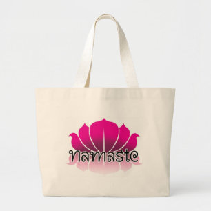 Bolso De Tela Gigante Rosa de Lotus