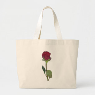 Bolso De Tela Gigante Rosa Roja