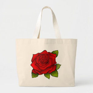 Bolso De Tela Gigante Rosa roja única