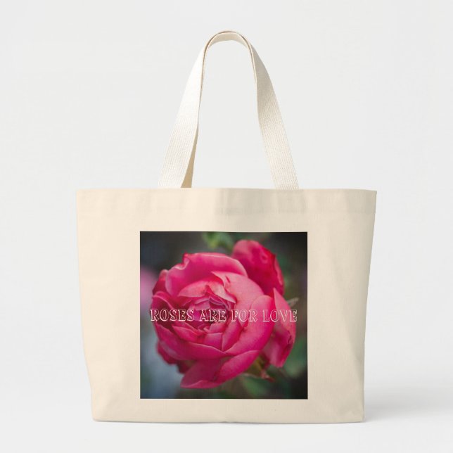Bolso De Tela Gigante Rosa rosa grande (Frente)