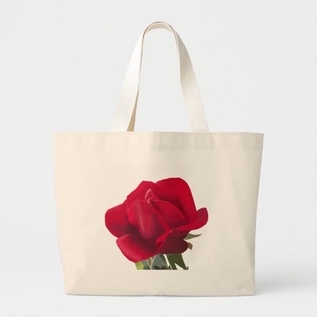 Bolso De Tela Gigante Rosa rouge - rosa roja (Frente)