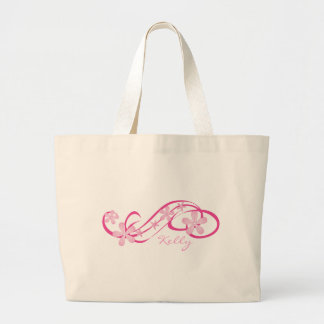 Bolso De Tela Gigante Rosa tropical