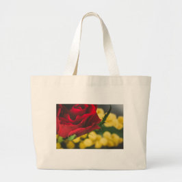 Bolso De Tela Gigante Rosa y mimosas