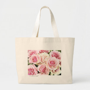 Bolso De Tela Gigante Rosas