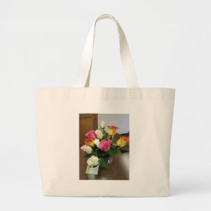 Bolso De Tela Gigante Rosas