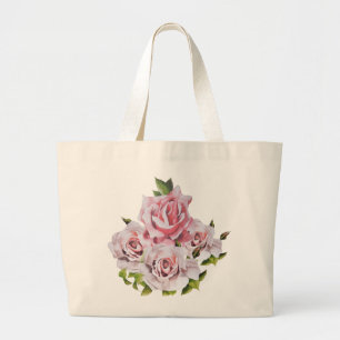 Bolso De Tela Gigante Rosas de escultura en un Tote gigantesco