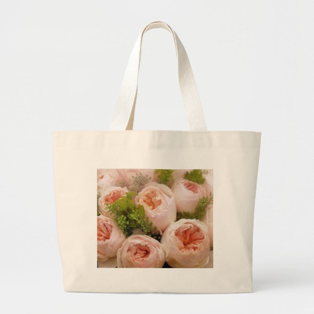 Bolso De Tela Gigante Rosas rosas preciosas (Frente)