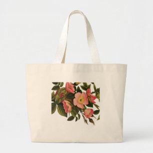 Bolso De Tela Gigante Rosas Vintage Hermosas Rosas Botánicas Rosadas