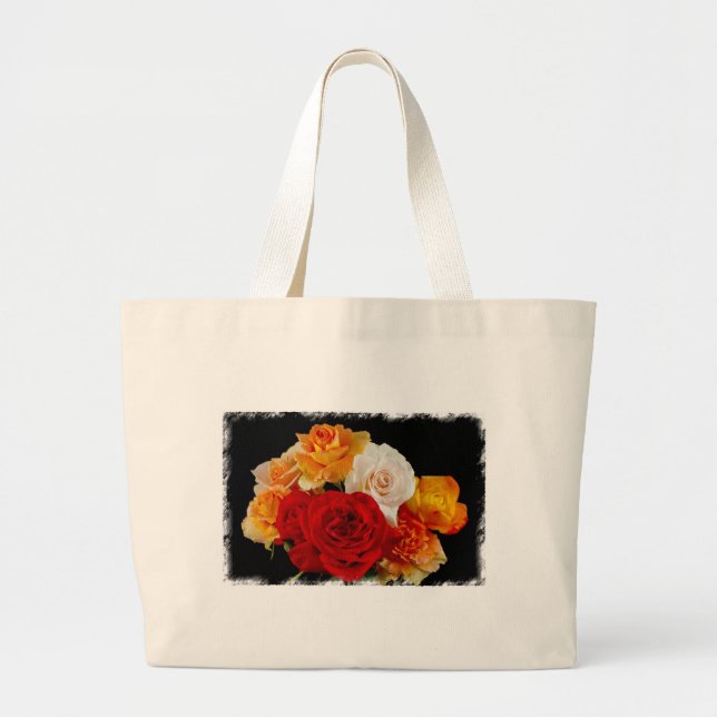 Bolso De Tela Gigante Rose Bouquet (Frente)