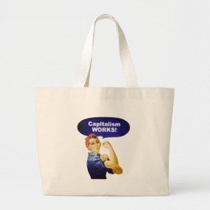 Bolso De Tela Gigante ¡Rosie dice trabajos del capitalismo! totes