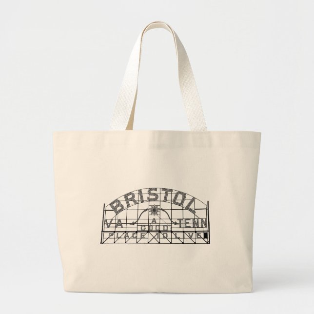 Bolso De Tela Gigante Rótulo Bristol Slogan (Frente)