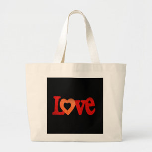Bolso De Tela Gigante Rótulo de amor