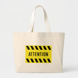 Bolso De Tela Gigante Rótulo de atención