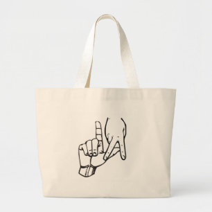 Bolso De Tela Gigante Rótulo de la mano de Los Ángeles