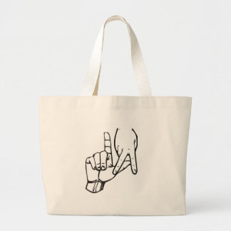 Bolso De Tela Gigante Rótulo de la mano de Los Ángeles