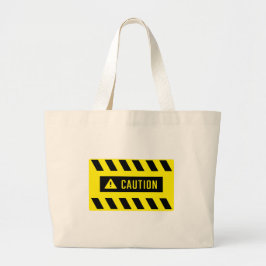 Bolso De Tela Gigante Rótulo de precaución