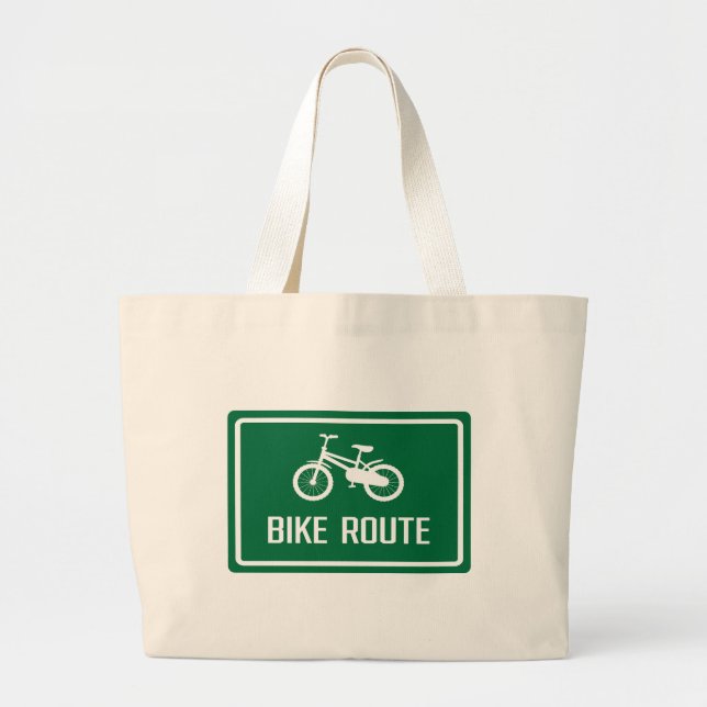 Bolso De Tela Gigante Rótulo de ruta ciclista (Frente)
