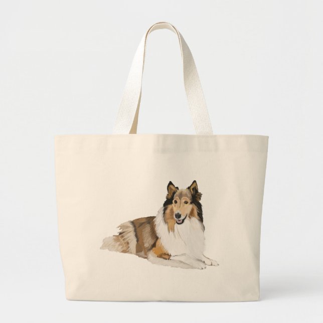 Bolso De Tela Gigante Rough Collie (Frente)