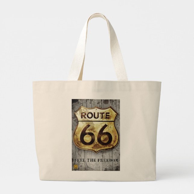 Bolso De Tela Gigante Route 66 Tote Bag (Reverso)