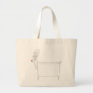 Bolso De Tela Gigante Rudolf el radiador sospechado rojo
