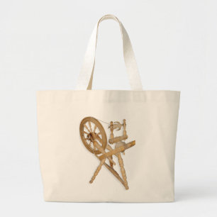 Bolso De Tela Gigante Rueda de giro antigua