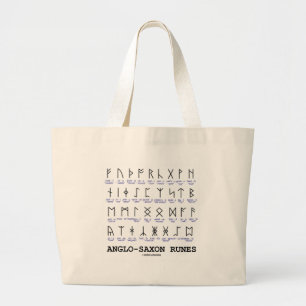 Bolso De Tela Gigante Runas anglosajonas (criptografía de la