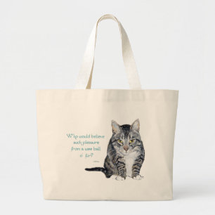 Bolso De Tela Gigante Sabiduría de Gatos - ¿Quién lo creería?