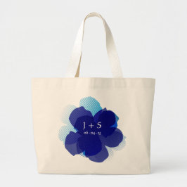 Bolso De Tela Gigante Sac Fourre-tout Jumbo Popflower Bleu