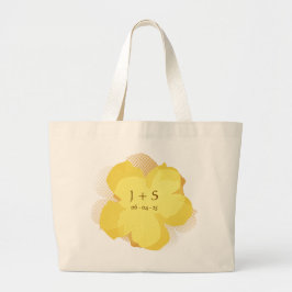 Bolso De Tela Gigante Sac Fourre-tout Jumbo Popflower Jaune