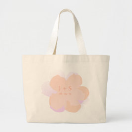 Bolso De Tela Gigante Sac Fourre-tout Jumbo Popflower rose poudré