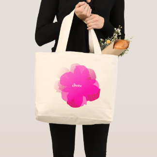Bolso De Tela Gigante Sac Fourre-tout Jumbo Popflower Rose Shocking