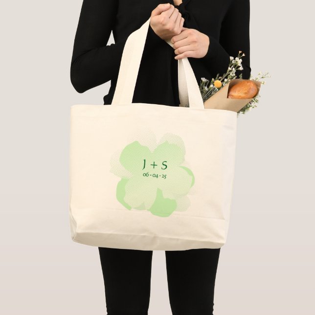 Bolso De Tela Gigante Sac Fourre-tout Jumbo Popflower vert pale (Anverso (producto))