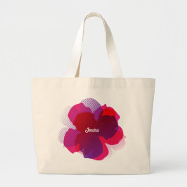 Bolso De Tela Gigante Sac Fourre-tout Jumbo Popflower Violet/rose