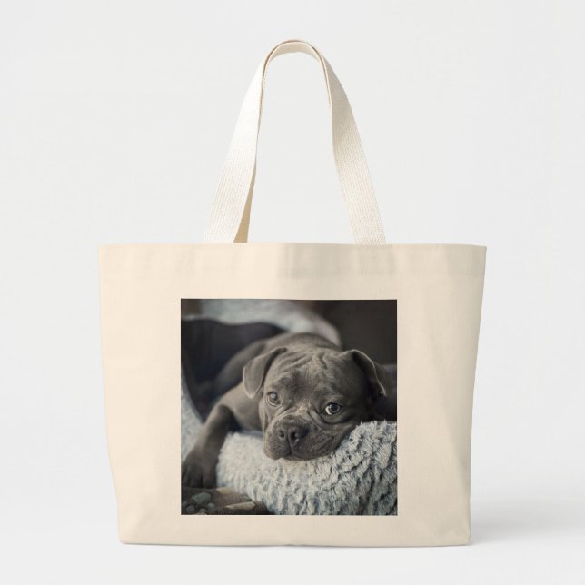 Bolso De Tela Gigante Saco de Bulldog francés de rescate (Frente)