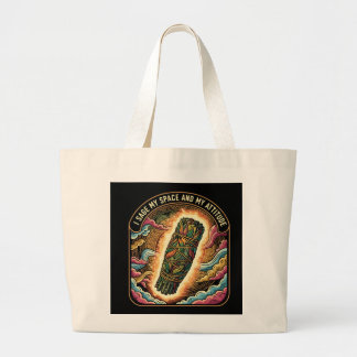Bolso De Tela Gigante Sage Mi Espacio y Mi Actitud Purificando Limpiando