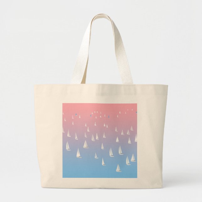 Bolso De Tela Gigante Sailing Boats on the Ocean  (Frente)