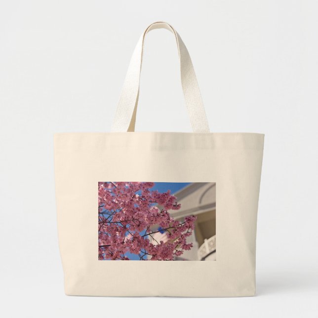 Bolso De Tela Gigante Sakura Cherry florece Americana (Frente)