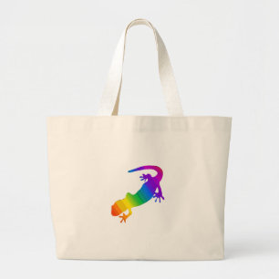 Bolso De Tela Gigante Salamandra rayada de arcoiris