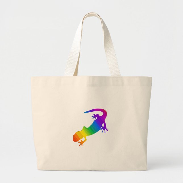 Bolso De Tela Gigante Salamandra rayada de arcoiris (Frente)