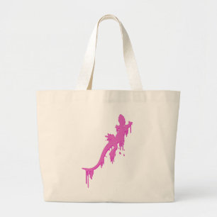Bolso De Tela Gigante Salamandra rosa con gota de pintura